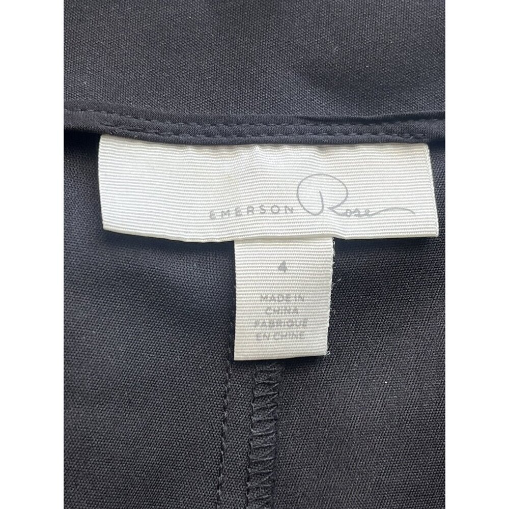 Emerson Rose Women's Black Knit Twill Woven Ankle Slim Pants Trousers Size 4 - Picture 11 of 14